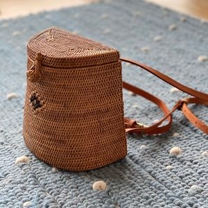 Boho Handwoven Balinese Rattan Backpack